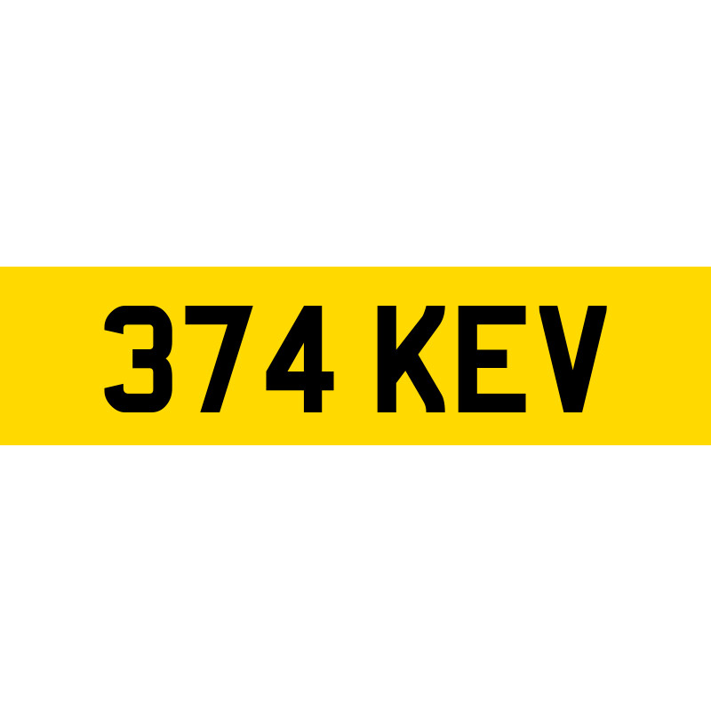 374 KEV Private Number Plate | SwiftReg