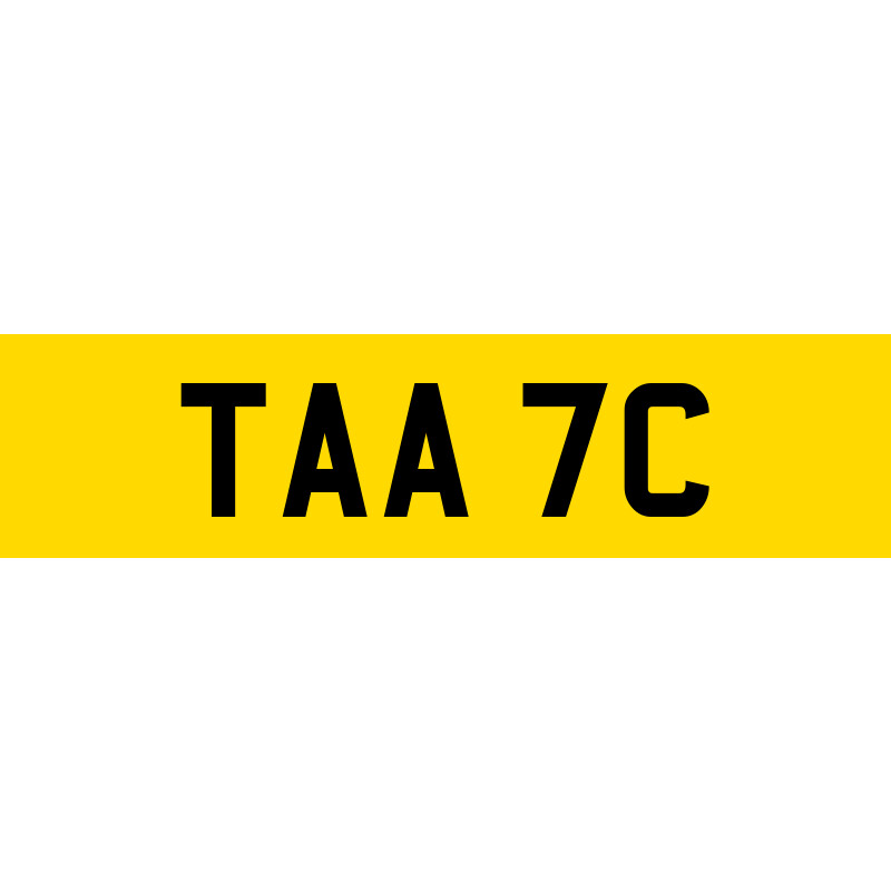 TAA 7C Private Number Plate | SwiftReg